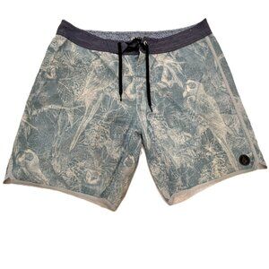 Volcom Swim Shorts - Size 36 | Blue with Patriot Motif